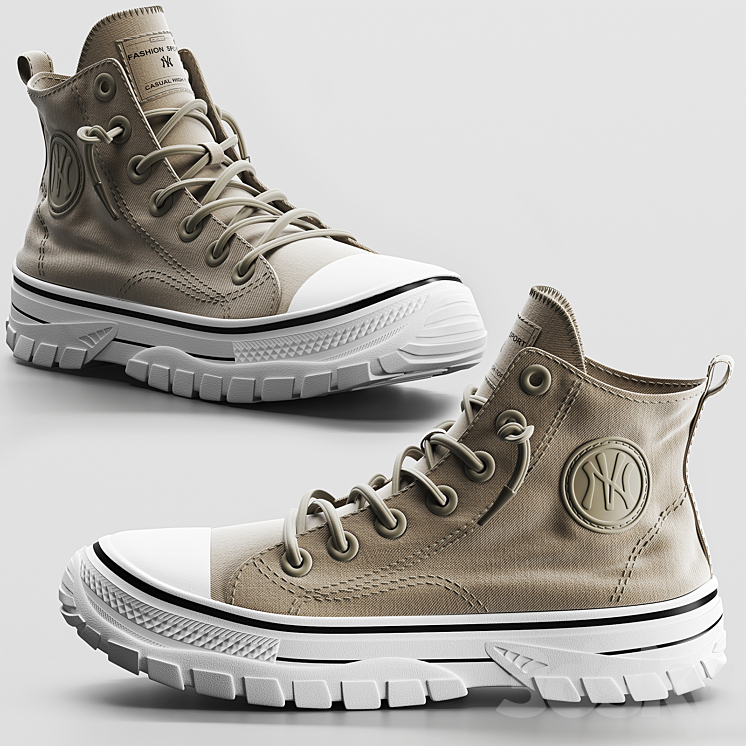 Casual high-top 3DS Max Model - thumbnail 1