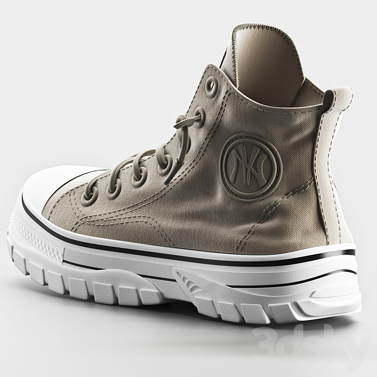 Casual high-top 3DS Max Model - thumbnail 2