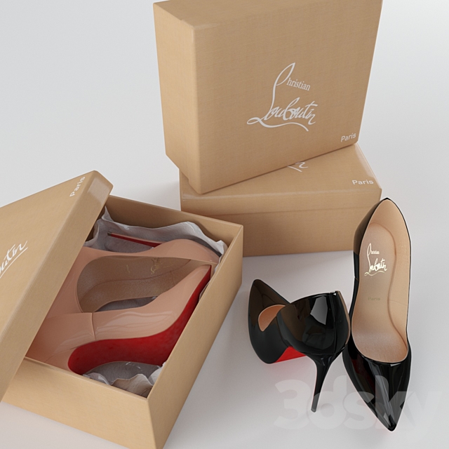 Christian Louboutin So Kate 120mm Shoes 3DS Max Model - thumbnail 3