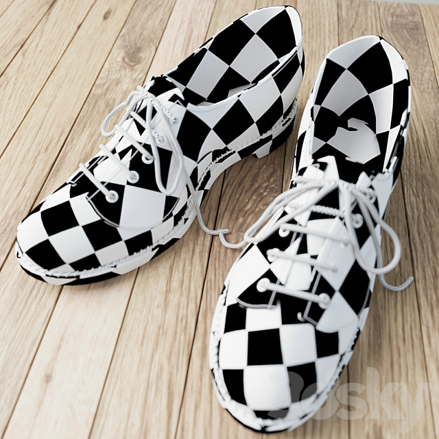 Classic Male Shoes 3DS Max Model - thumbnail 3