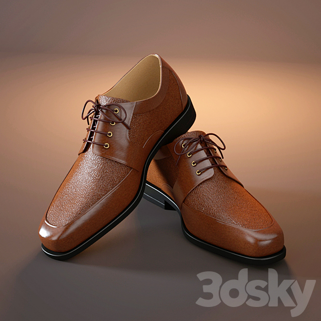 Classic men’s shoes 3ds Max - thumbnail 1