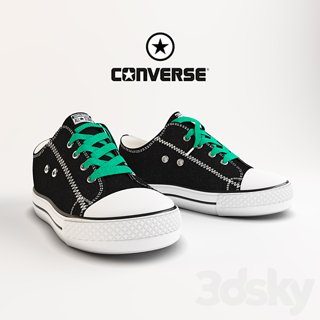 Converse Kids Shoes 3DSMax File - thumbnail 1