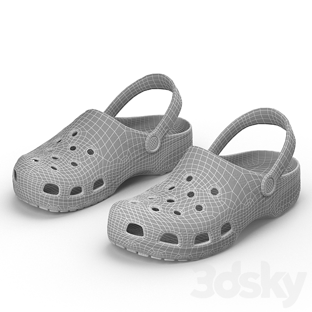 Crocs classic 3DS Max Model - thumbnail 3