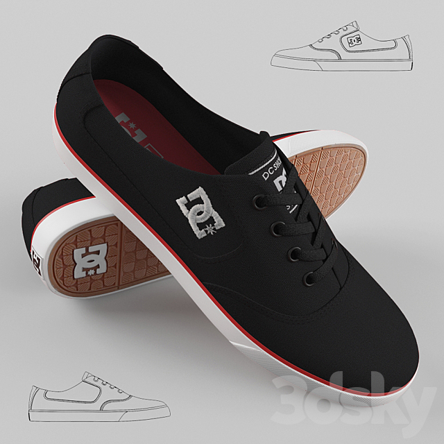 DC Shoes – Flash TX 3DS Max Model - thumbnail 1