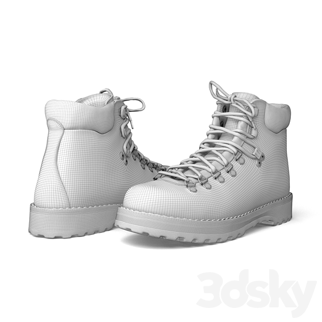 DIEMME boots 3DS Max Model - thumbnail 3