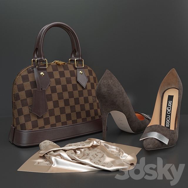 Elegant Bag and Shoes 3ds Max - thumbnail 1