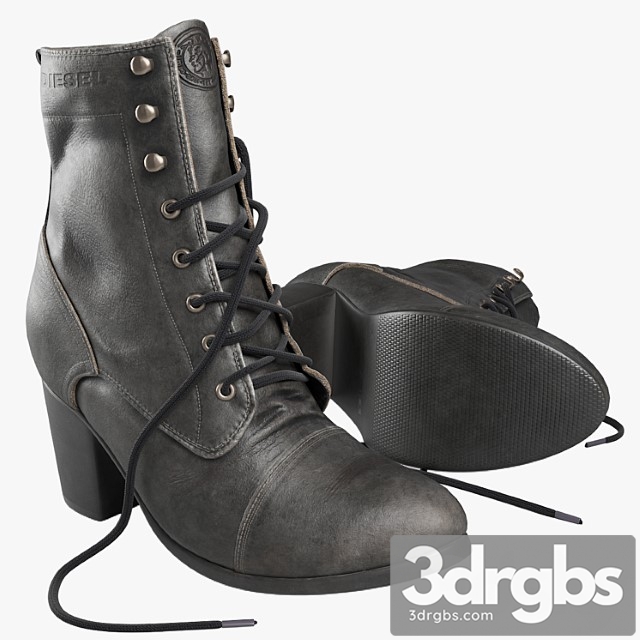 Female boots diesel 3dsmax Download - thumbnail 1