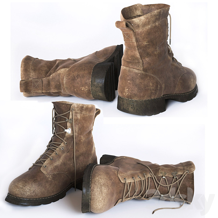 Frayed boots 3DS Max - thumbnail 1