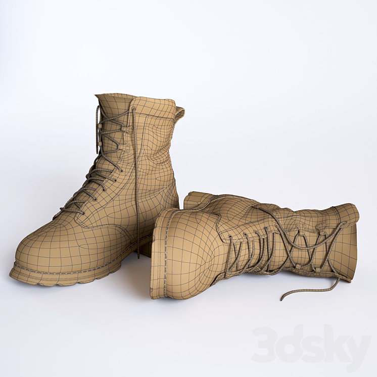 Frayed boots 3DS Max - thumbnail 2