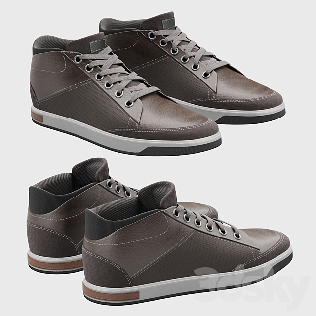 High-Top Sneakers 3DSMax File - thumbnail 1