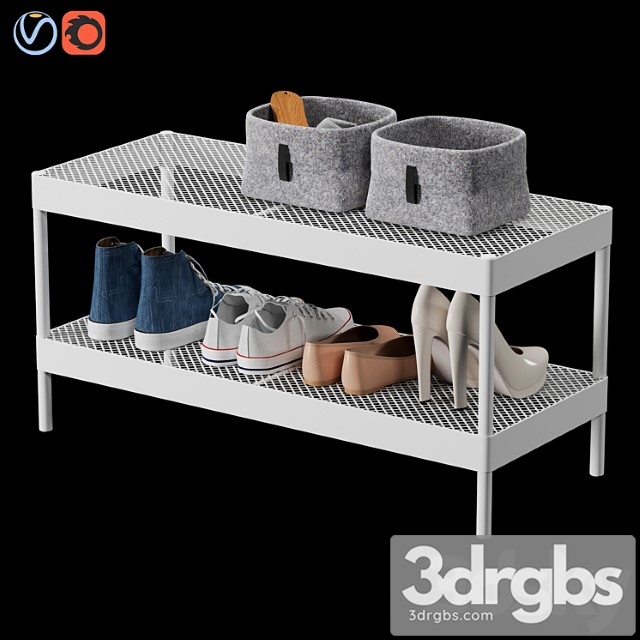 Ikea makkaper shoe rack and shoe set - thumbnail 1