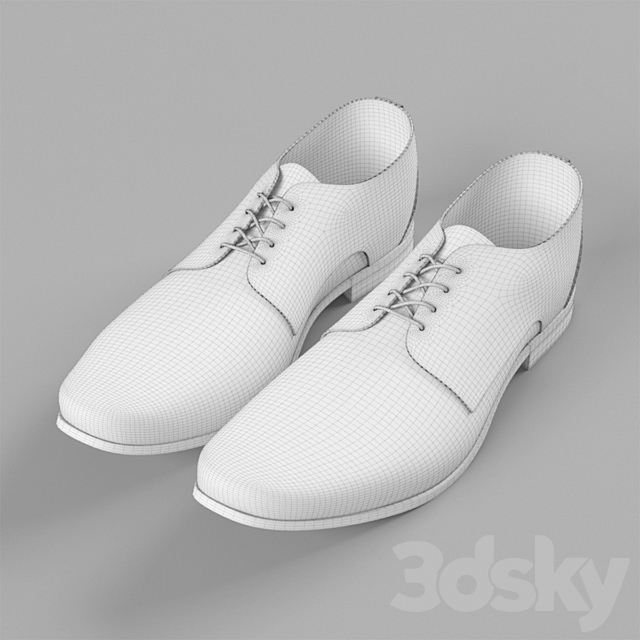 Leather Shoes 3DS Max Model - thumbnail 3