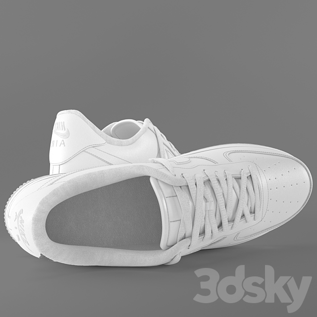 Nike Air Force 1 3DS Max Model - thumbnail 2