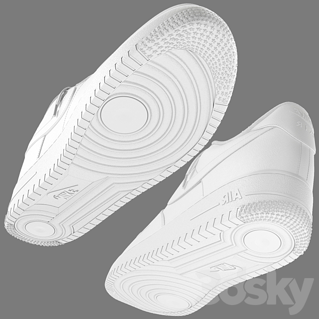 Nike Air Force 1 3DS Max Model - thumbnail 4