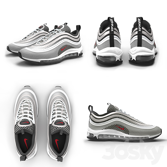 Nike Air Max 97 sneakers 3DS Max Model - thumbnail 2