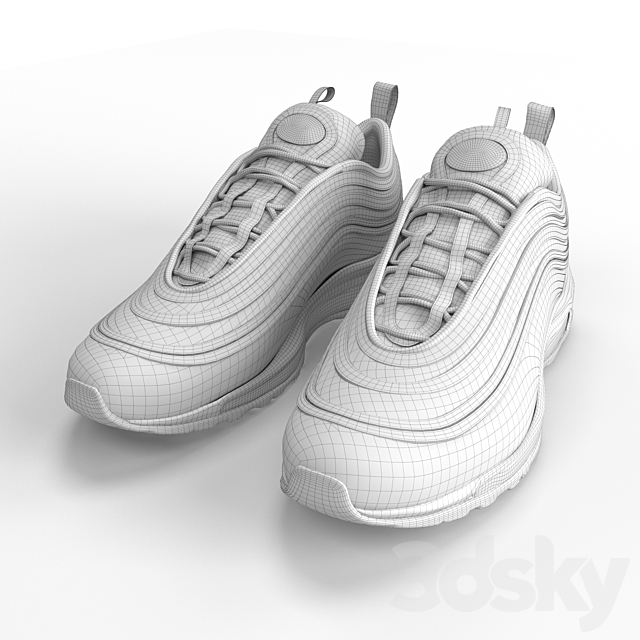 Nike Air Max 97 sneakers 3DS Max Model - thumbnail 3