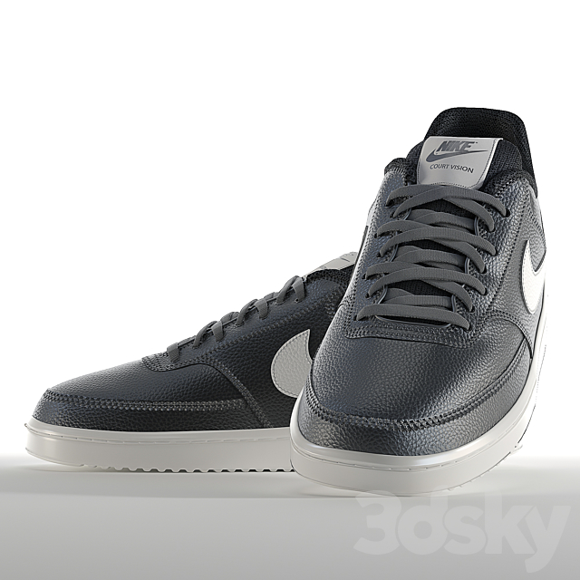 Nike-Court-Vision-Low Sneakers 3ds Max - thumbnail 2