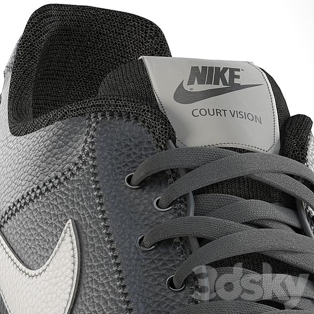 Nike-Court-Vision-Low Sneakers 3ds Max - thumbnail 3