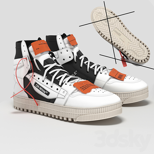 off white court 3.0 3ds Max - thumbnail 1