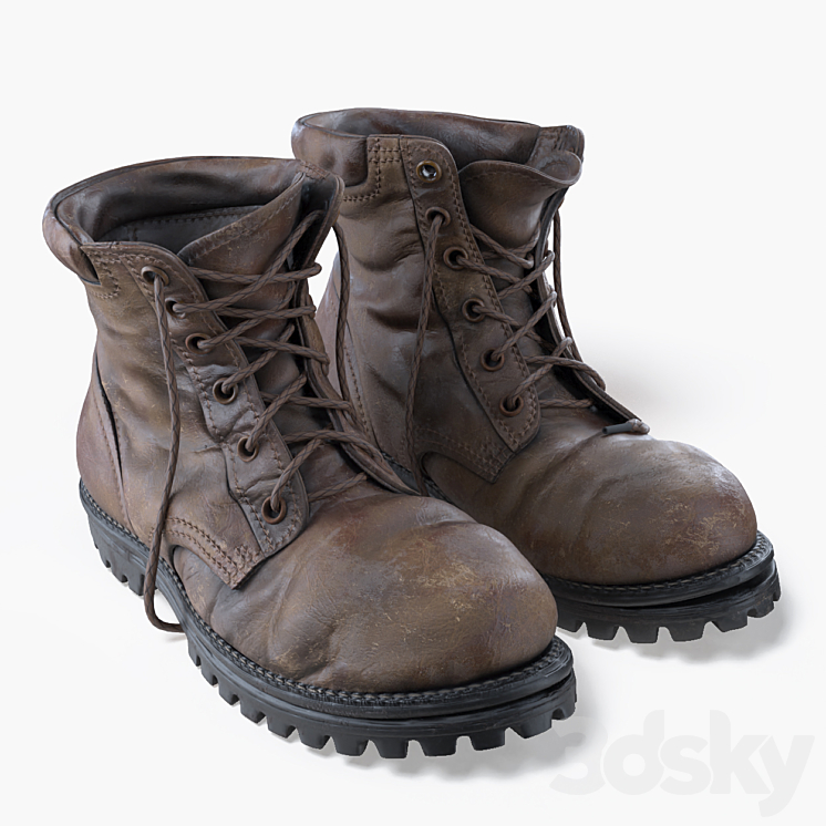 Old shoes. 3DS Max Model - thumbnail 1