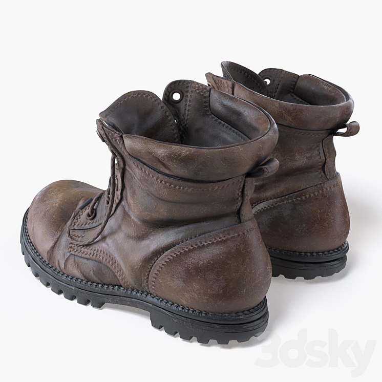 Old shoes. 3DS Max Model - thumbnail 2