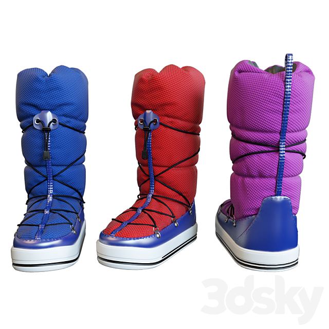 Quilted OPRAH KNITTED LEG SNOWBOOT 3DSMax File - thumbnail 1