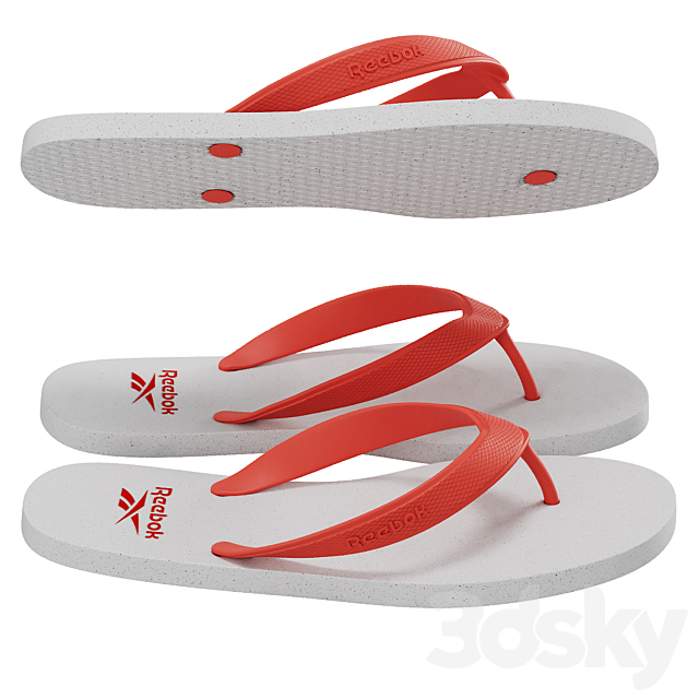 Reebok Slippers Cash 3ds Max - thumbnail 2