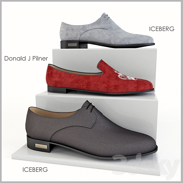 Shoes for men Gucci Bagatt Donald J Pilner ICEberg 3ds Max - thumbnail 3