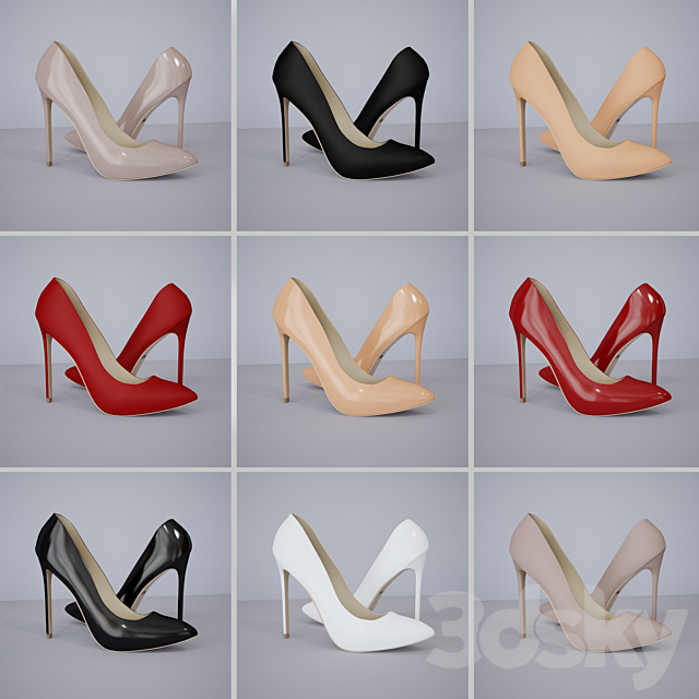 Shoes for women Ditto part one 3ds Max - thumbnail 2