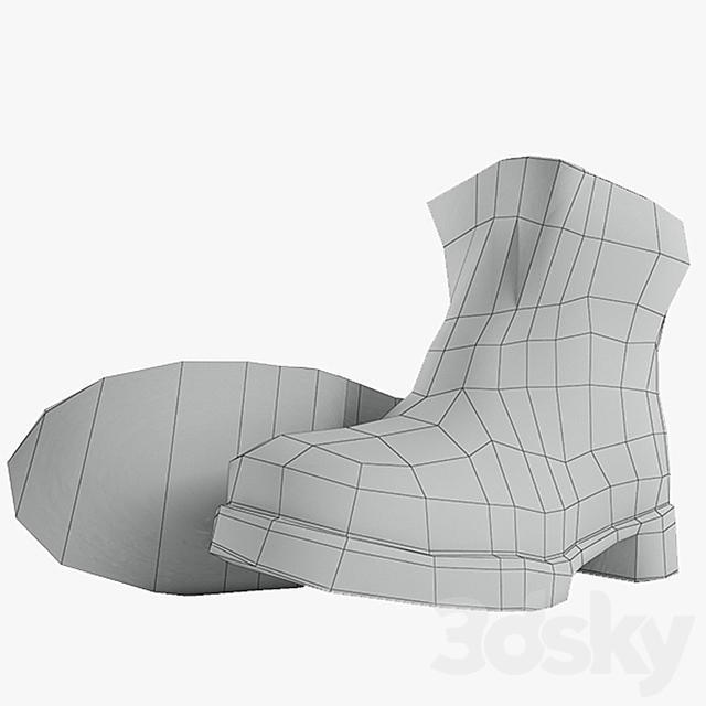 Shoes low-poly 3DS Max Model - thumbnail 3