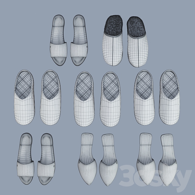 Slippers set 3DSMax File - thumbnail 4