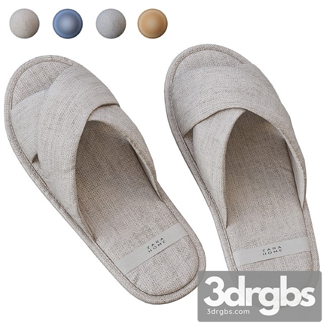 Slippers zara home 3dsmax Download - thumbnail 1