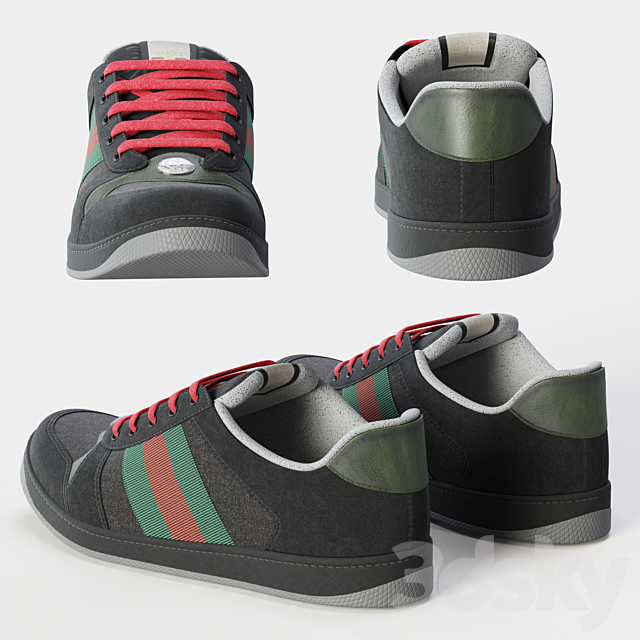 Sneakers black screener 3DS Max Model - thumbnail 3