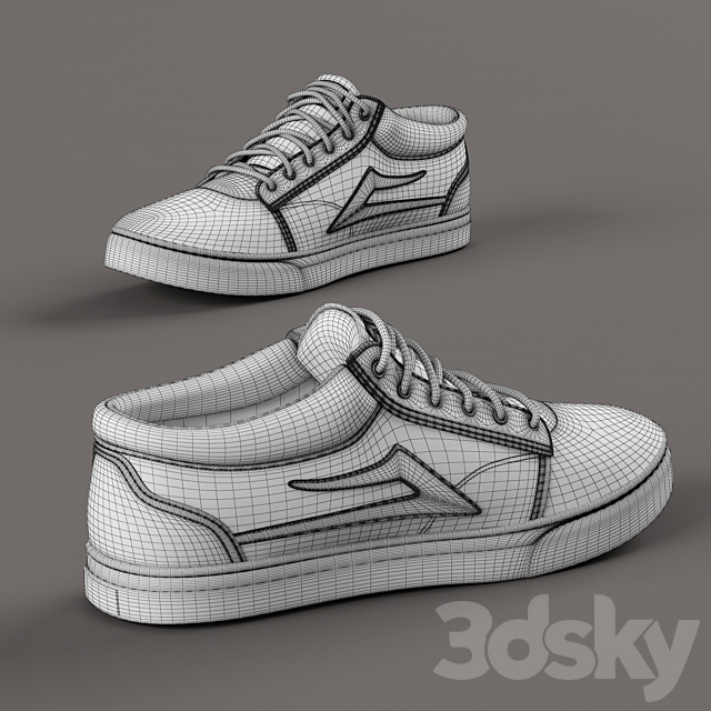 sneakers Lakai 3ds Max - thumbnail 3