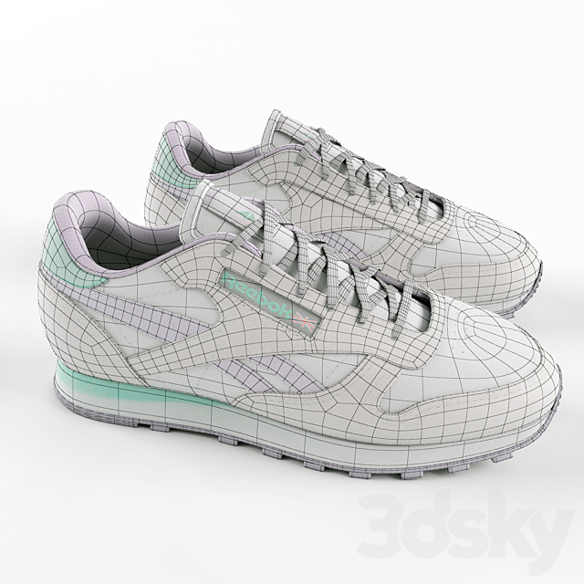 Sneakers reebok classic 3DS Max Model - thumbnail 2