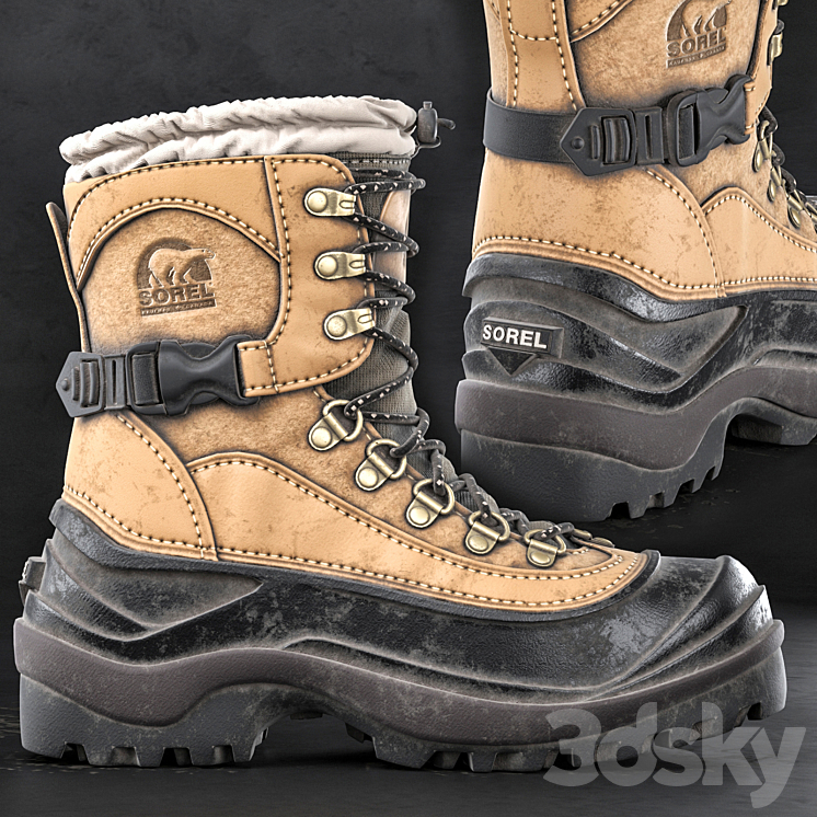 SOREL MEN'S CONQUEST WINTER BOOTS 3DS Max Model - thumbnail 2