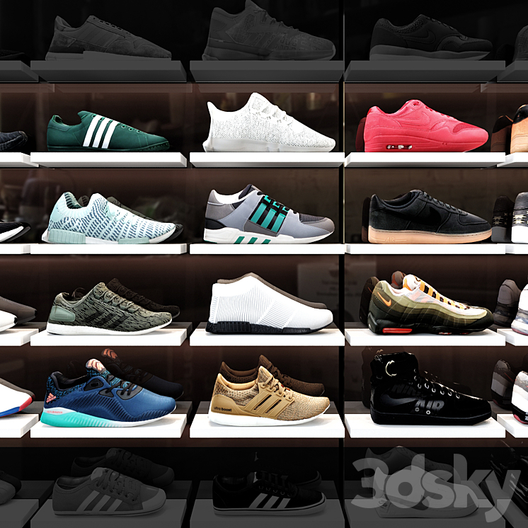 Sport shoes shop 3DS Max - thumbnail 2