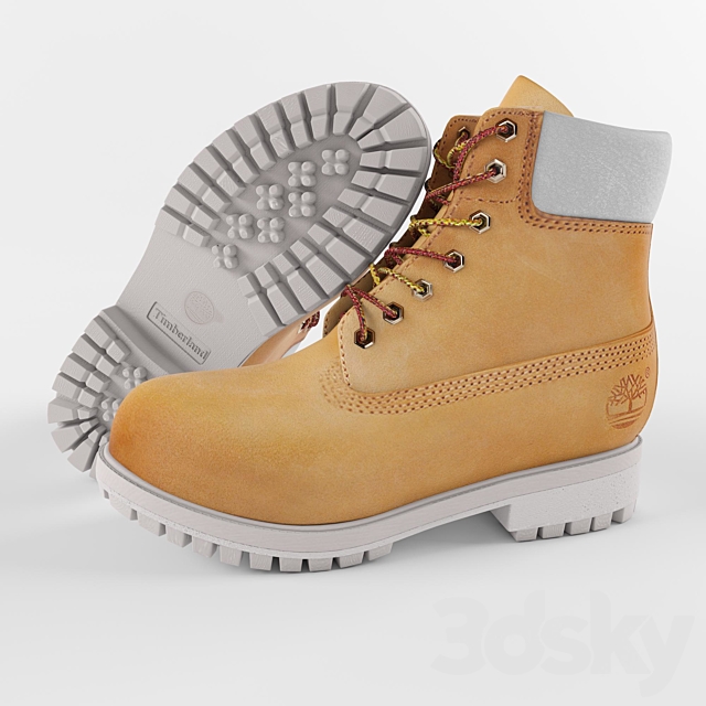 Timberland Boots for men in five colors 3DSMax File - thumbnail 2