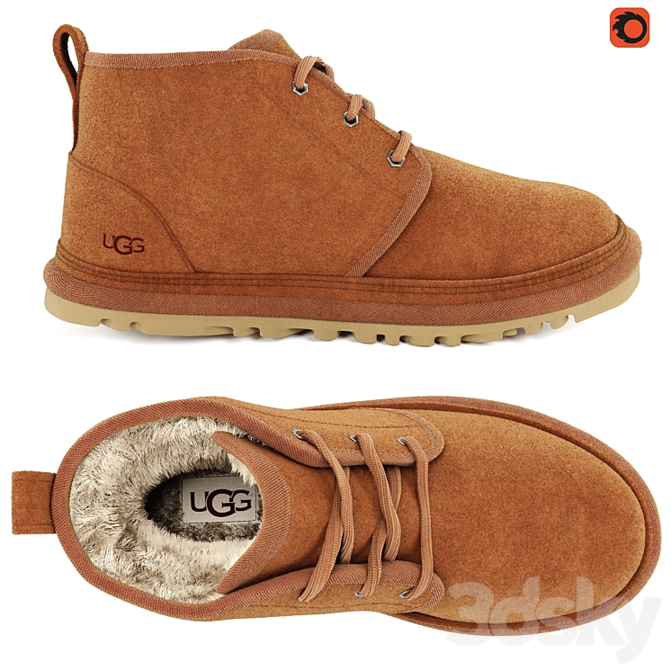 UGG-Brand-Shoe-Model 3DS Max - thumbnail 1