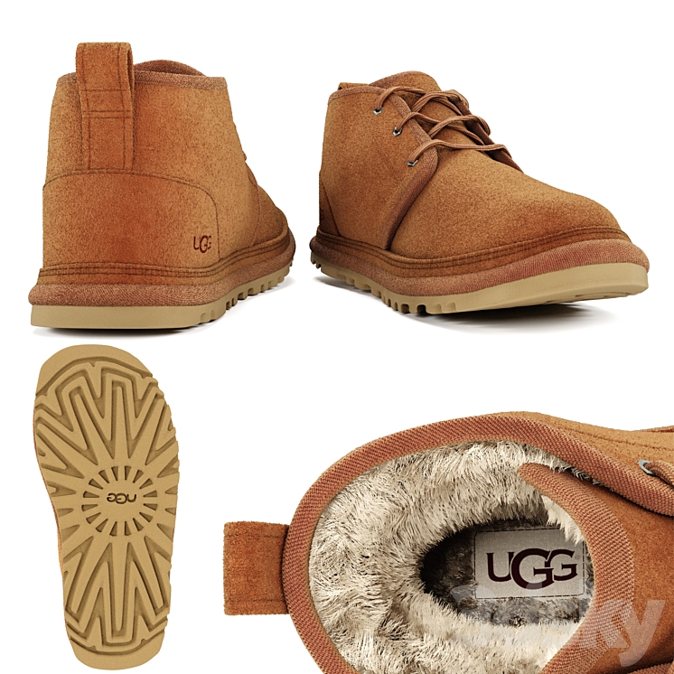 UGG-Brand-Shoe-Model 3DS Max - thumbnail 2