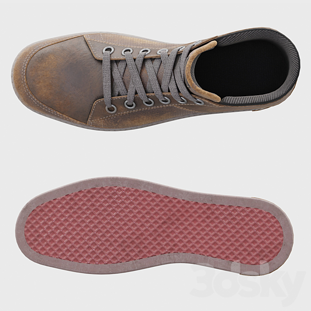 Used sneakers 3DS Max Model - thumbnail 2