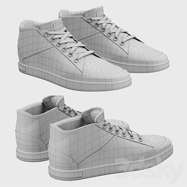 Used sneakers 3DS Max Model - thumbnail 3