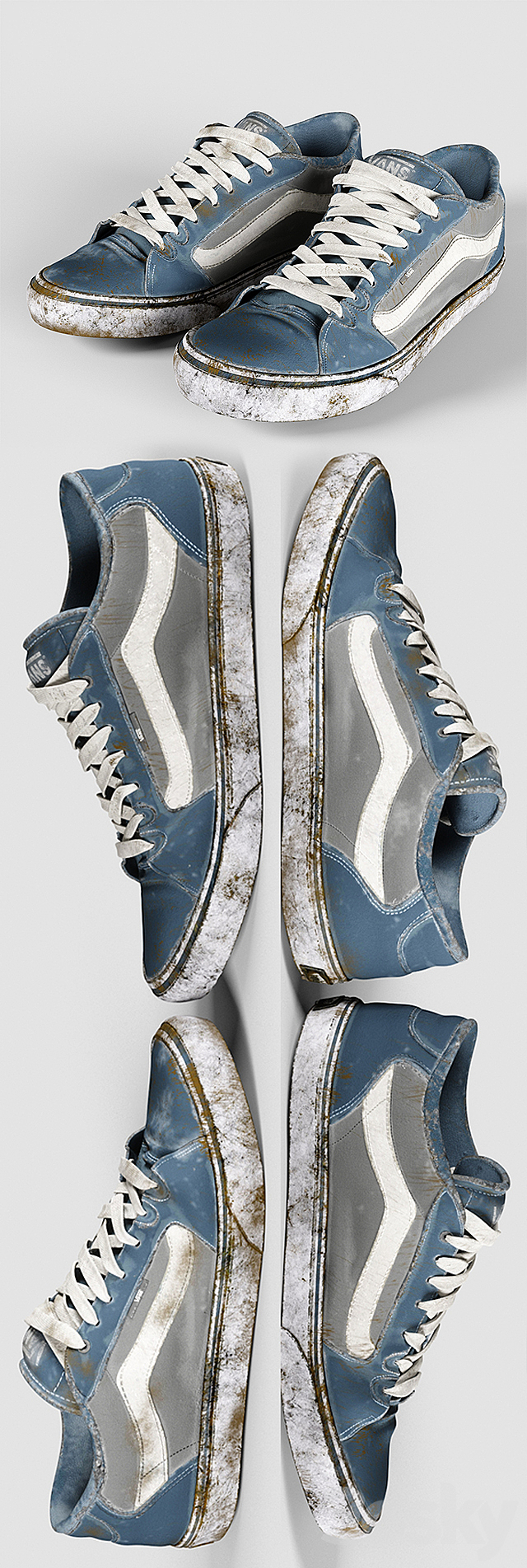 Vans grunge shoes 3ds Max - thumbnail 2