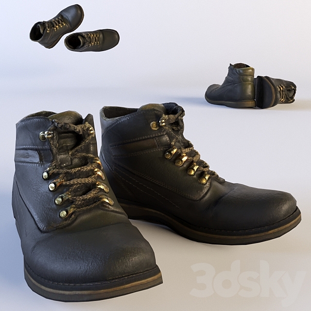 Winter boots 3ds Max - thumbnail 1