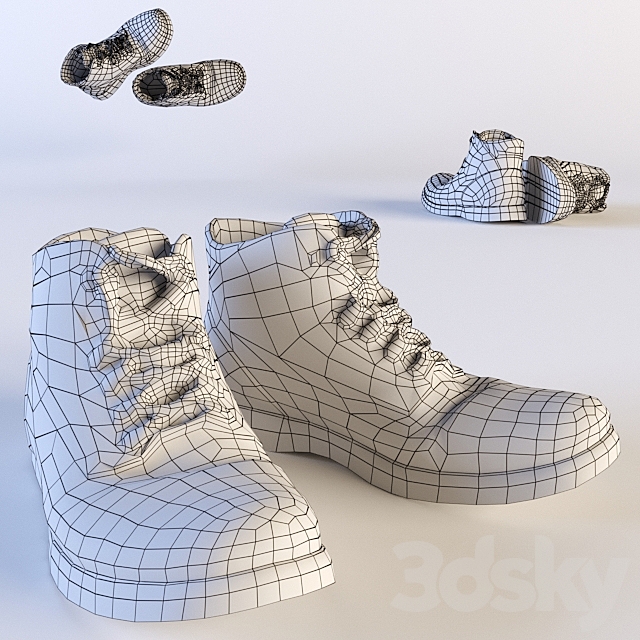 Winter boots 3ds Max - thumbnail 2