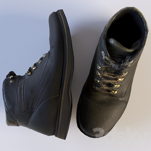 Winter boots 3ds Max - thumbnail 3