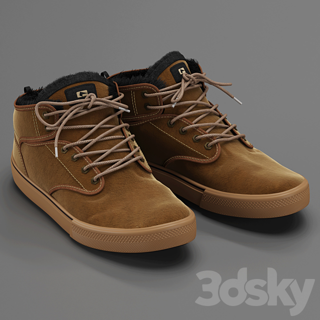 Winter sneakers Globe Motley Mid 3DSMax File - thumbnail 1