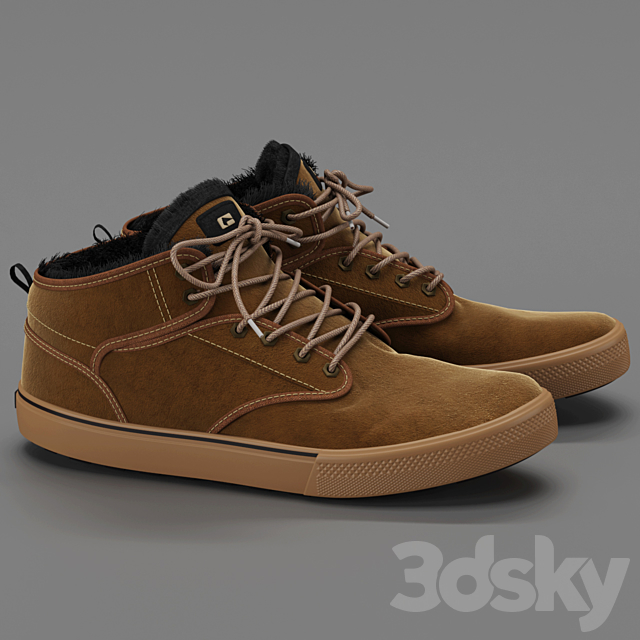 Winter sneakers Globe Motley Mid 3DSMax File - thumbnail 2