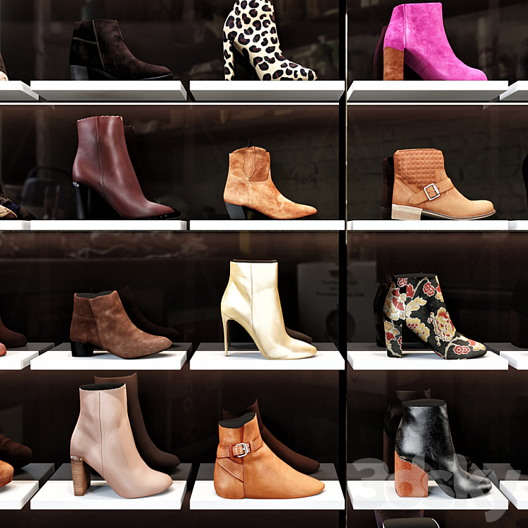 Women shoes shop 3DS Max - thumbnail 2