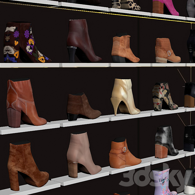 Women shoes shop 3DSMax File - thumbnail 6
